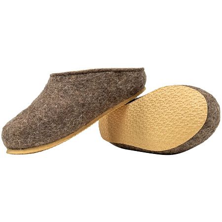 Домашние валенки Step, серо-коричневые (натуральные), размер 44