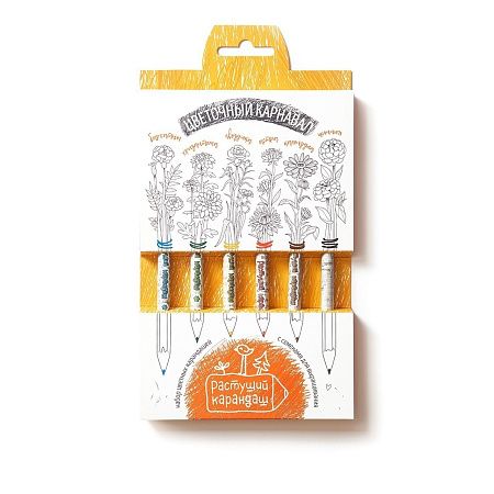 Набор цветных бумажных карандашей 6 шт.