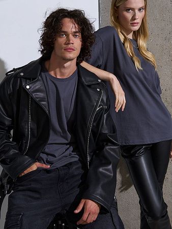 Футболка Oversize Premium, темно-серая (антрацит), размер XL