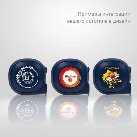 Рулетка Tools  Carpenter 3 метра, пластиковая, с ремешком, темно-синяя