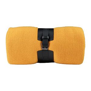 Плед  "Belt"; жёлтый; 130 х 180 см; 100% акрил, с поясом