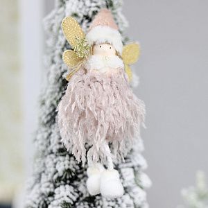 Новогоднее украшение рождественский ангел Беатриче, розовый