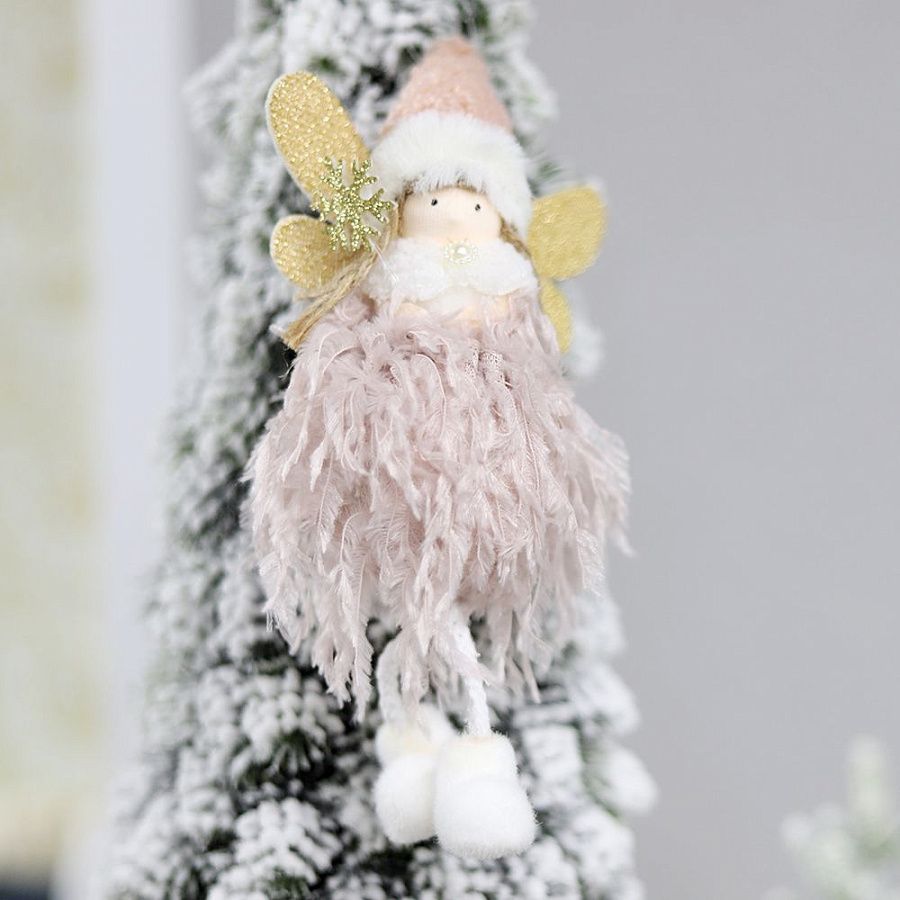 Новогоднее украшение рождественский ангел Беатриче, розовый