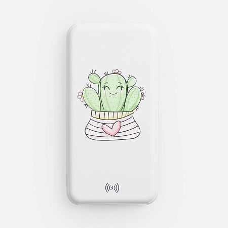 Аккумулятор с беспроводной зарядкой All Day Wireless, 10000 мАч, белый