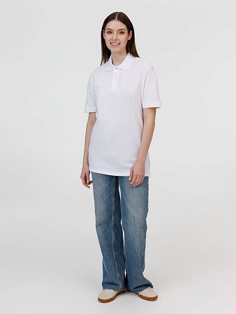 Рубашка поло унисекс Pacific, белая, размер 4XL