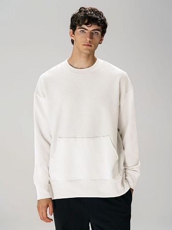 Свитшот оверсайз унисекс Vozduh, молочно-белый, размер XL/2XL