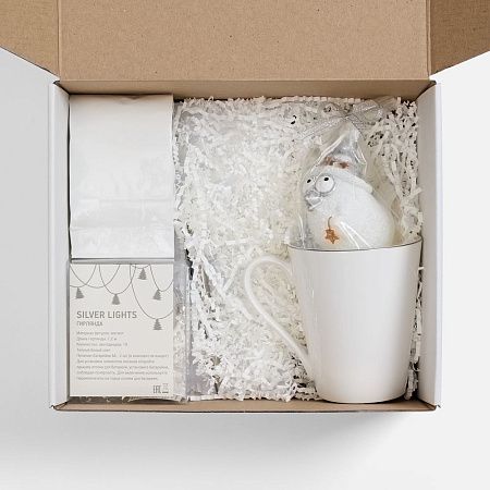 Набор «Планы на счастье», белый с серебристым