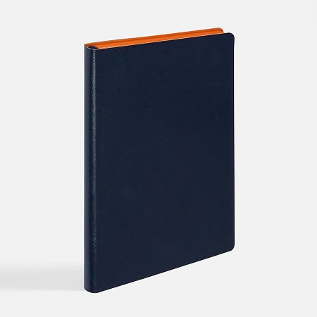 Ежедневник Doppio, недатированный, синий с оранжевым