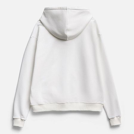 Толстовка унисекс оверсайз на молнии Zippy Terry, белая, размер XS/S