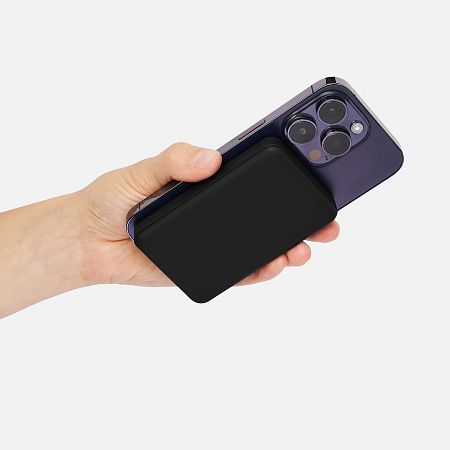 Внешний аккумулятор Largo PD 5000mAh с функцией беспроводной зарядки 15W, черный