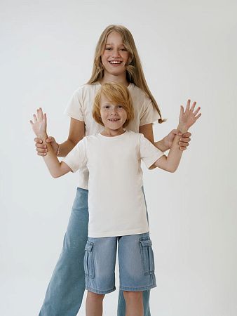 Футболка детская T-Bolka Kids, молочно-белая, размер 6 лет (106-116 см)