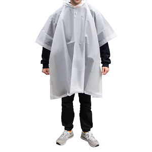 Дождевик пончо Budget туристический один размер, белый