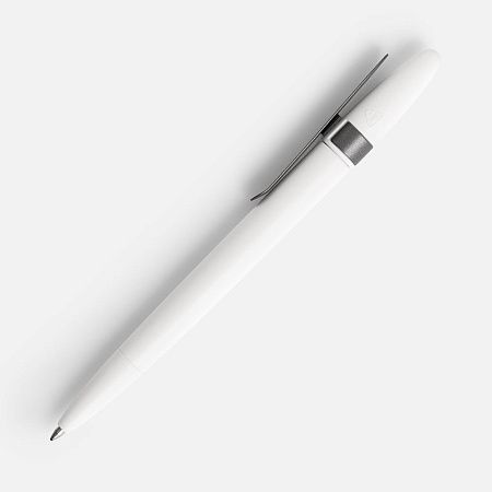Ручка шариковая Prodir DS5 TSM Metal Clip, белая с серым