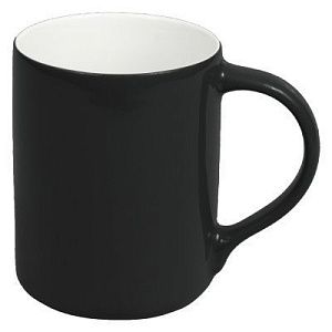 Кружка фарфоровая Casa Grande Magnolia Varnish, глянцевая, черная/белая, 350 мл