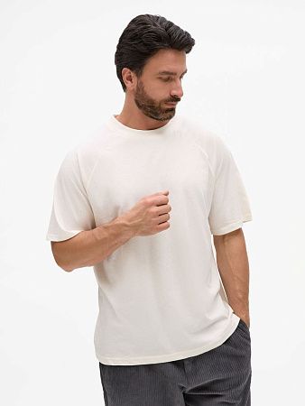 Футболка унисекс оверсайз T2, молочно-белая, размер M/L