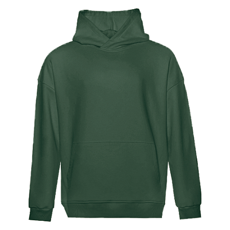 Худи унисекс STAN оверсайз футер без начёса 350, 66, Тёмно-зелёный,  (130)  (46/S)