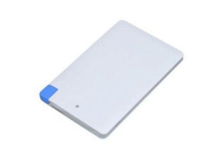 Внешний аккумулятор в форме карты «Trunk», 2500 mAh, цвет: синий