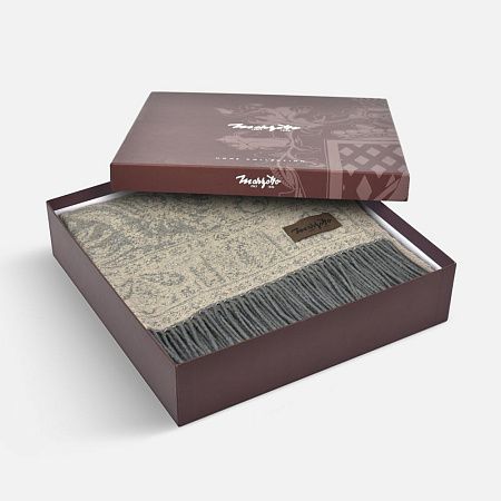 Плед Magnolia, коричневый