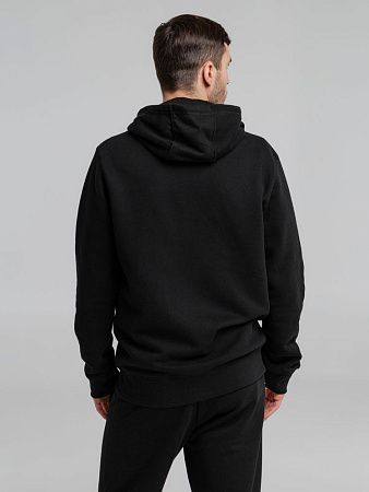 Толстовка на молнии с капюшоном унисекс King, черная, размер M