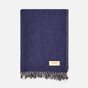 Плед Devika, синий с серым