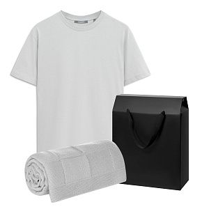 Набор с одеждой KRIS (футболка, плед), серый, XL