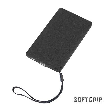Зарядное устройство "Камень" с покрытием soft grip, 4000 mAh в подарочной коробке, черный #
