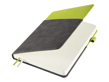 Ежедневник Smart Porta Nuba Latte А5, серый/салатовый, недатированный, в твердой обложке