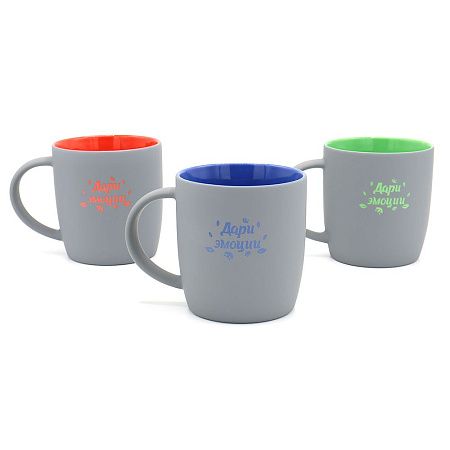 Кружка Spring, софт-тач, черно-красная