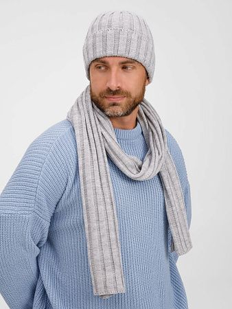 Шарф Metelitsa, серебристо-серый меланж