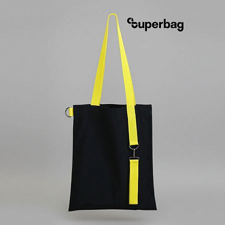 Шоппер Superbag black с ремувкой 4sb