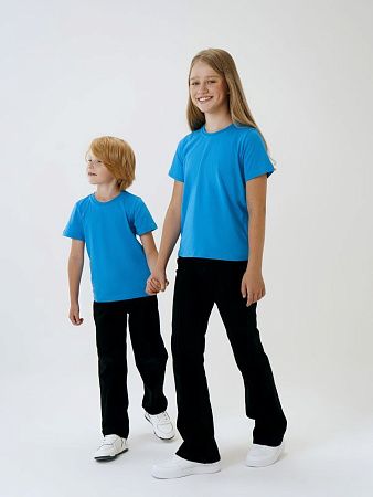 Футболка детская T-Bolka Kids, бирюзовая, размер 10 лет (130-140 см)