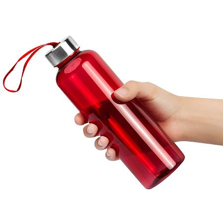 Бутылка для воды VERONA PET COLOR 550мл Красная с красным 6261.03