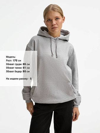 Худи унисекс Condor, серый меланж, размер 5XL
