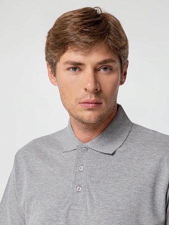 Рубашка поло мужская Spring 210, серый меланж, размер 3XL