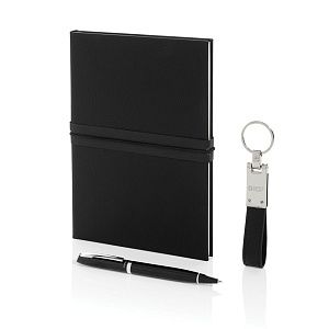 Блокнот Swiss Peak в комплекте с ручкой и брелком