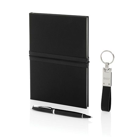 Блокнот Swiss Peak в комплекте с ручкой и брелком