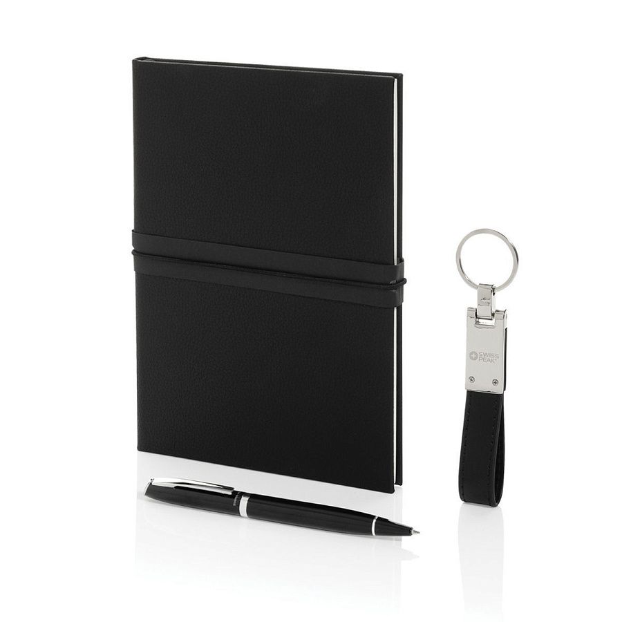 Блокнот Swiss Peak в комплекте с ручкой и брелком