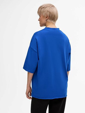 Футболка унисекс оверсайз T1, синяя, размер M/L