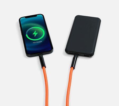 Кабель-ланьярд energyFlex Power Delivery 60 Вт, оранжевый