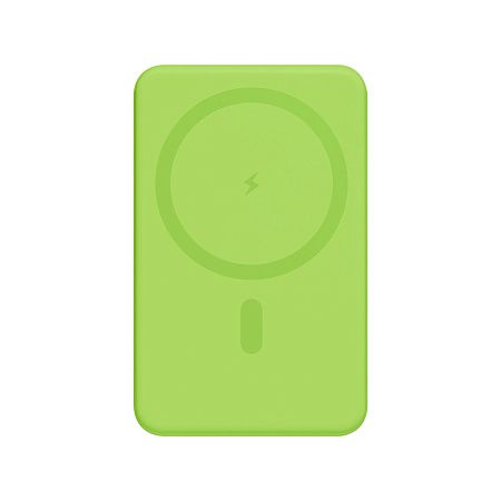 Внешний аккумулятор Largo PD 5000mAh с функцией беспроводной зарядки 15W, салатовый