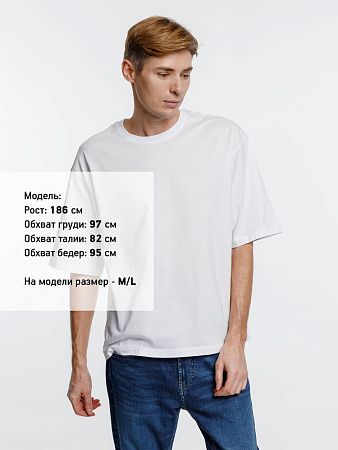 Футболка оверсайз унисекс Base Space, белая, размер XL/2XL
