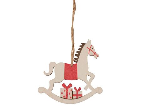Деревянная подвеска на елку «Poni»