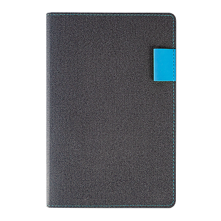 Ежедневник Flexy Freedom Ostende А5, темно-серый/голубой, недатированный, в гибкой обложке