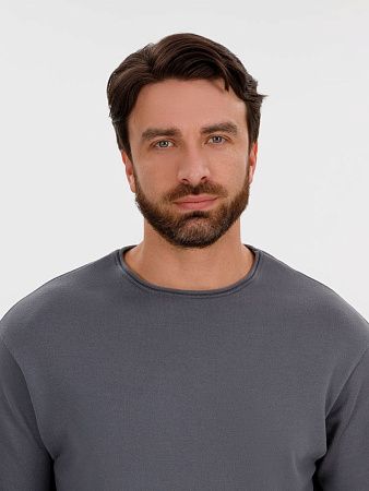 Лонгслив унисекс Siluetti Fuori, серый, размер L/XL