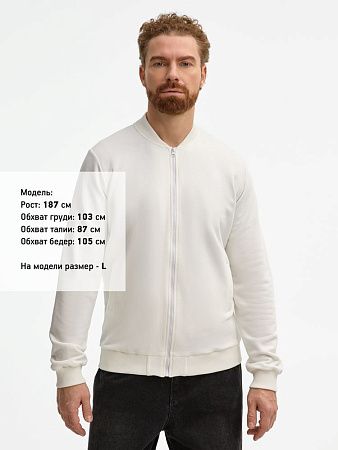 Бомбер унисекс Townie, молочно-белый, размер XL