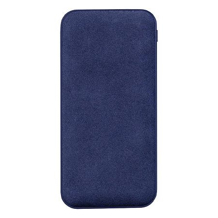 Внешний аккумулятор (powerbank) «WeCharge Velvet», 10 000 mAH, 5V -2A , c цифровым дисплеем для контроля заряда, темно-синий