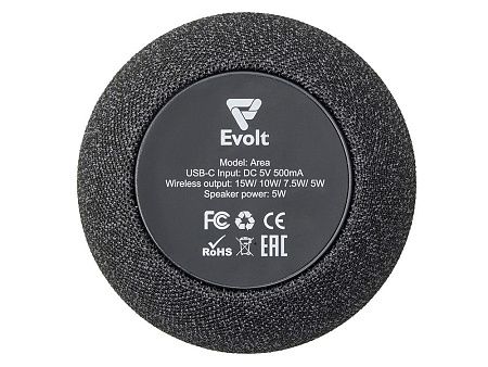 Портативная колонка с беспроводной зарядкой «Ареа», 5 Вт