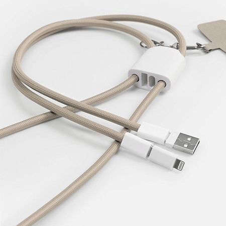 Кабель-ланьярд energyFlex Pro, серо-бежевый