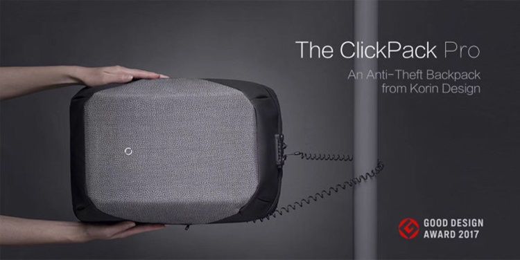 Рюкзак KORIN ClickPack Pro 46х34х16 см, комбинированный черный/серый