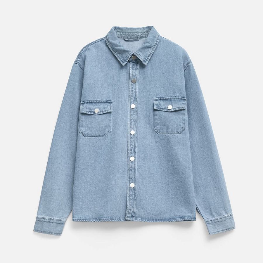 Куртка джинсовая O3, голубая, размер XS/S